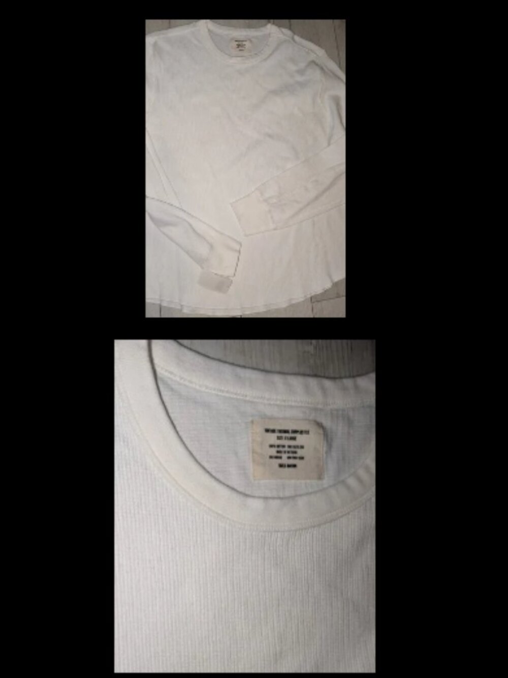 Buck Mason Vintage Thermal Surplus Tee Mens XL Waffle Knit Long Sleeve Utility